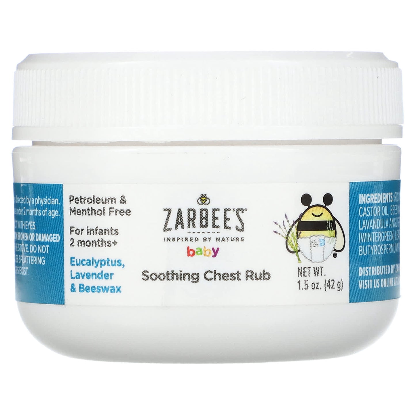 Zarbee's, Baby, Soothing Chest Rub with Eucalyptus, Lavender & Beeswax, 1.5 oz (42 g)