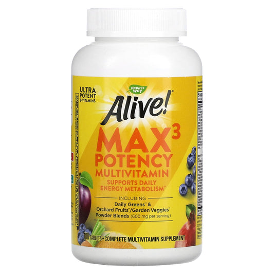 Nature's Way-Alive! Max3 Potency Multivitamin-180 Tablets