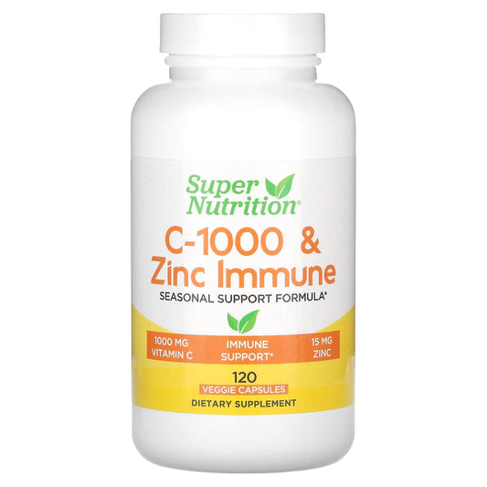 Super Nutrition-C-1000 & Zinc Immune-120 Veggie Capsules