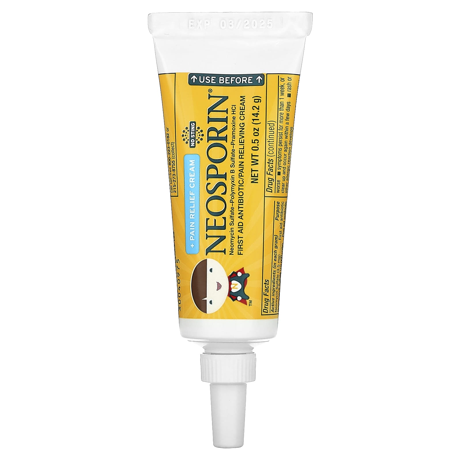 Neosporin-+ Pain Relief Cream-For Kids Ages 2+-0.5 oz (14.2 g)