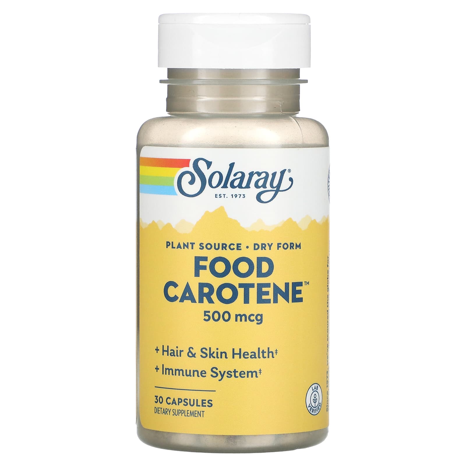 Solaray-Food Carotene-500 mcg -30 Capsules