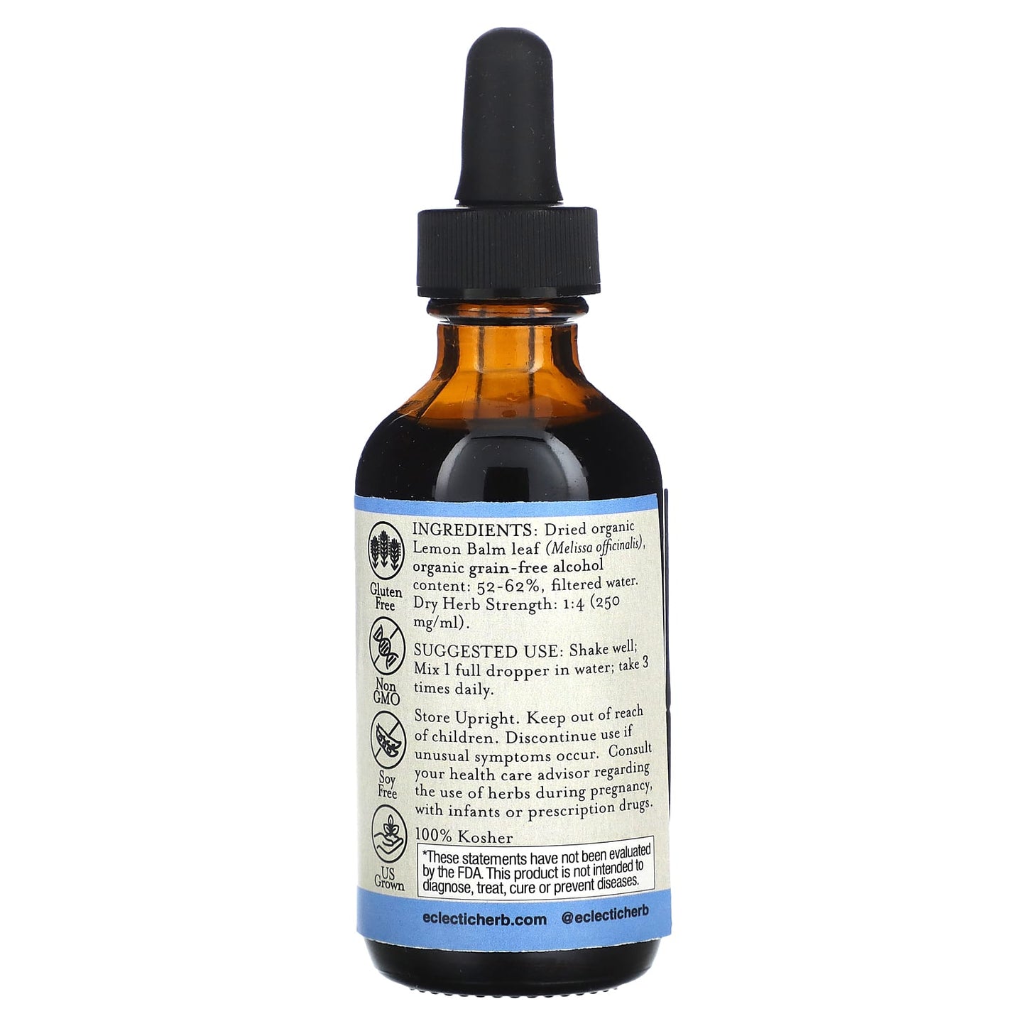 Eclectic Institute, Lemon Balm Extract, 2 fl oz (60 ml)