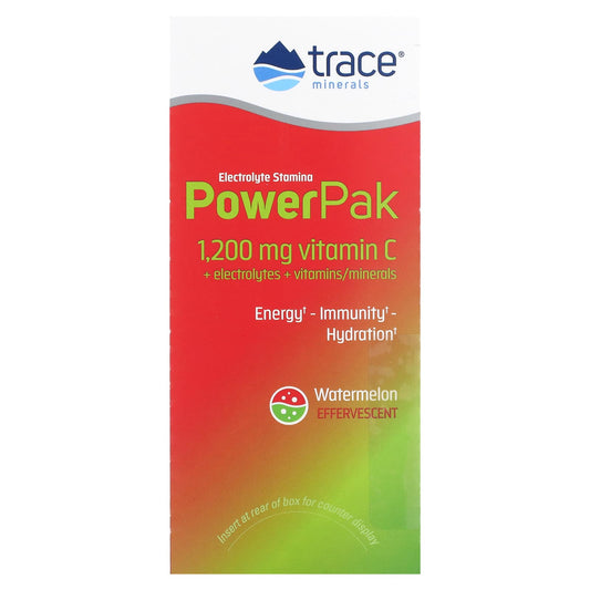 Trace Minerals ®-Electrolyte Stamina PowerPak-Watermelon-30 Packets-0.19 oz (5.5 g) Each