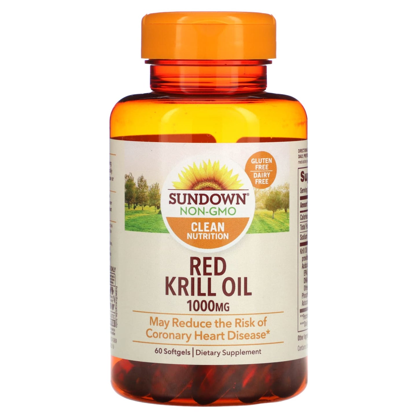 Sundown Naturals-Red Krill Oil-1,000 mg-60 Softgels