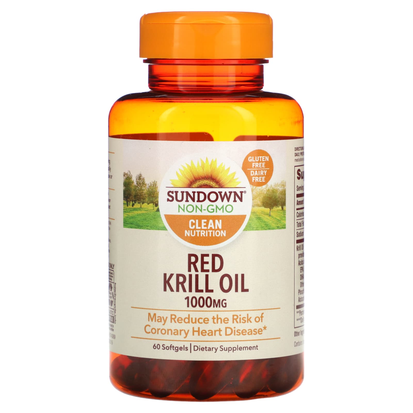 Sundown Naturals-Red Krill Oil-1,000 mg-60 Softgels