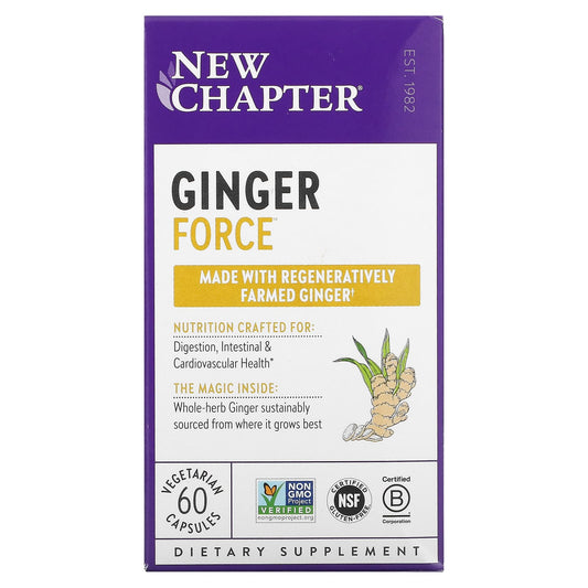 New Chapter-Ginger Force-60 Vegetarian Capsules