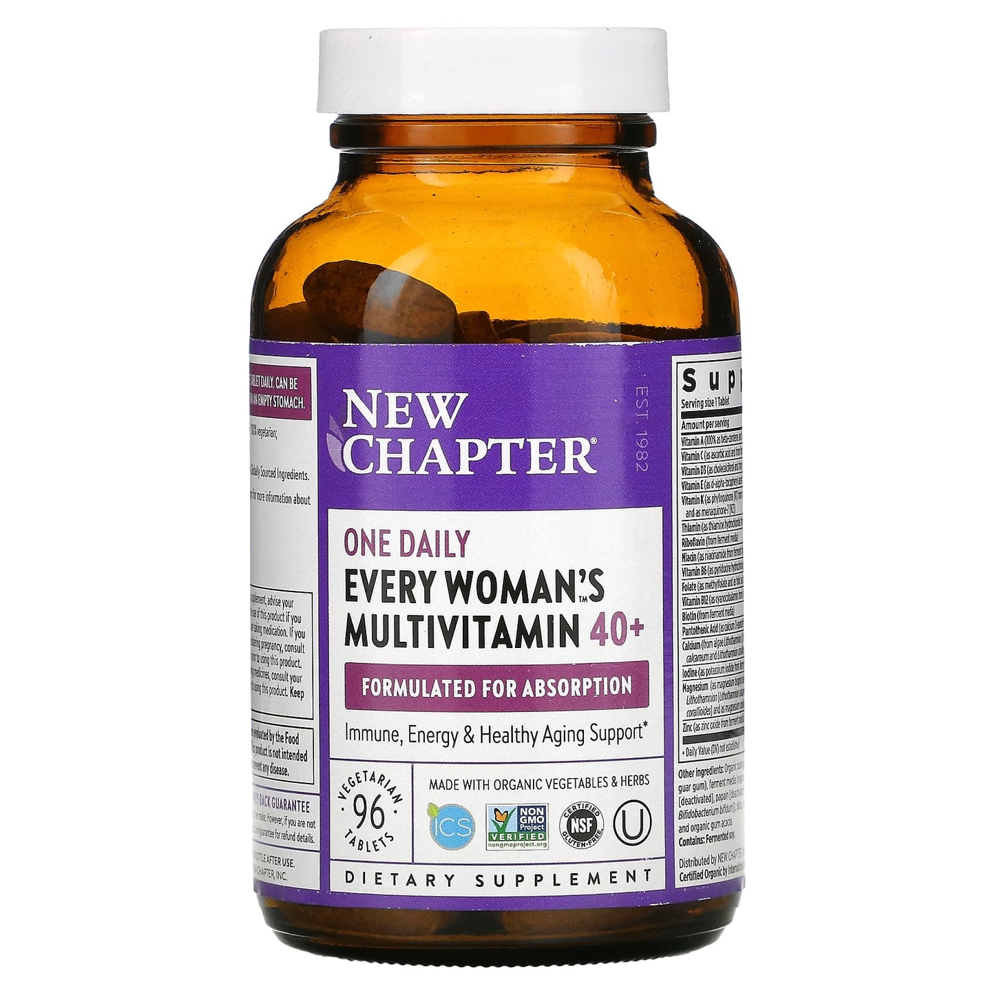 New Chapter, Every Woman's One Daily 40+ Multivitamin, 96 Vegetarian Tablets