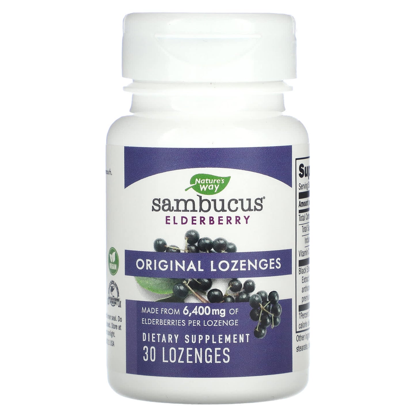 Nature's Way, Sambucus Elderberry, Original Lozenges, 30 Lozenges