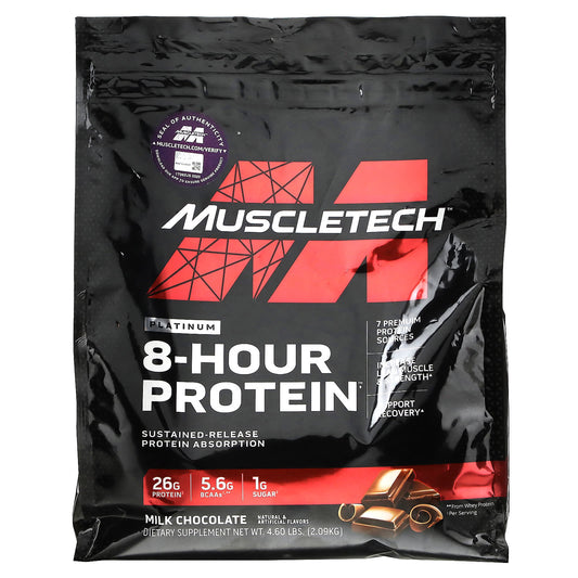 MuscleTech-Platinum 8-Hour Protein-Milk Chocolate-4.60 lbs (2.09 kg)