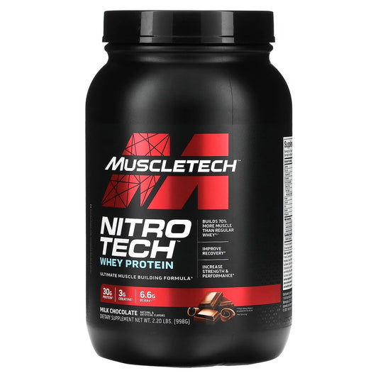 MuscleTech-Nitro Tech Whey Protein-Milk Chocolate-2.20 lbs (998 g)