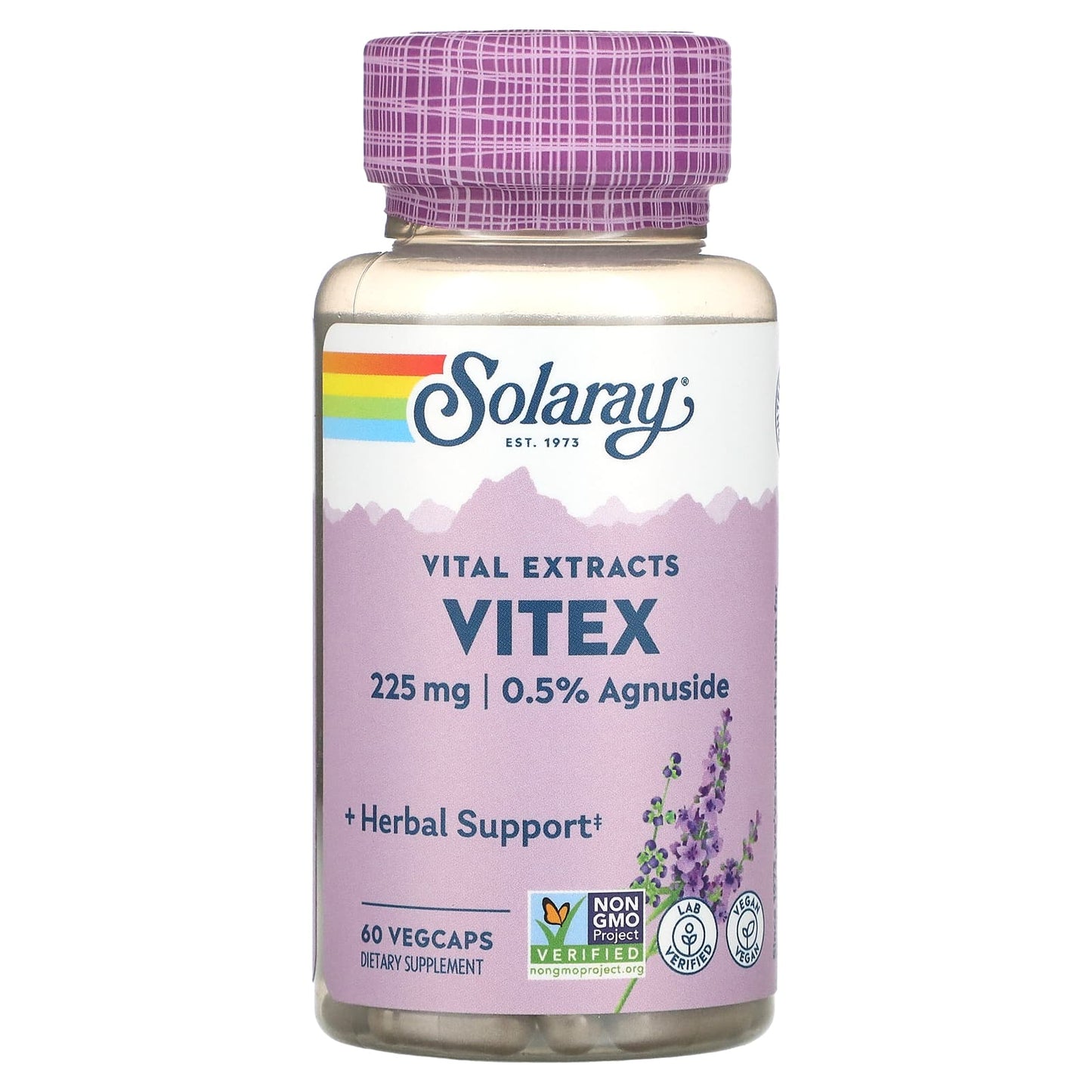 Solaray-Vitex Berry Extract-225 mg-60 VegCaps