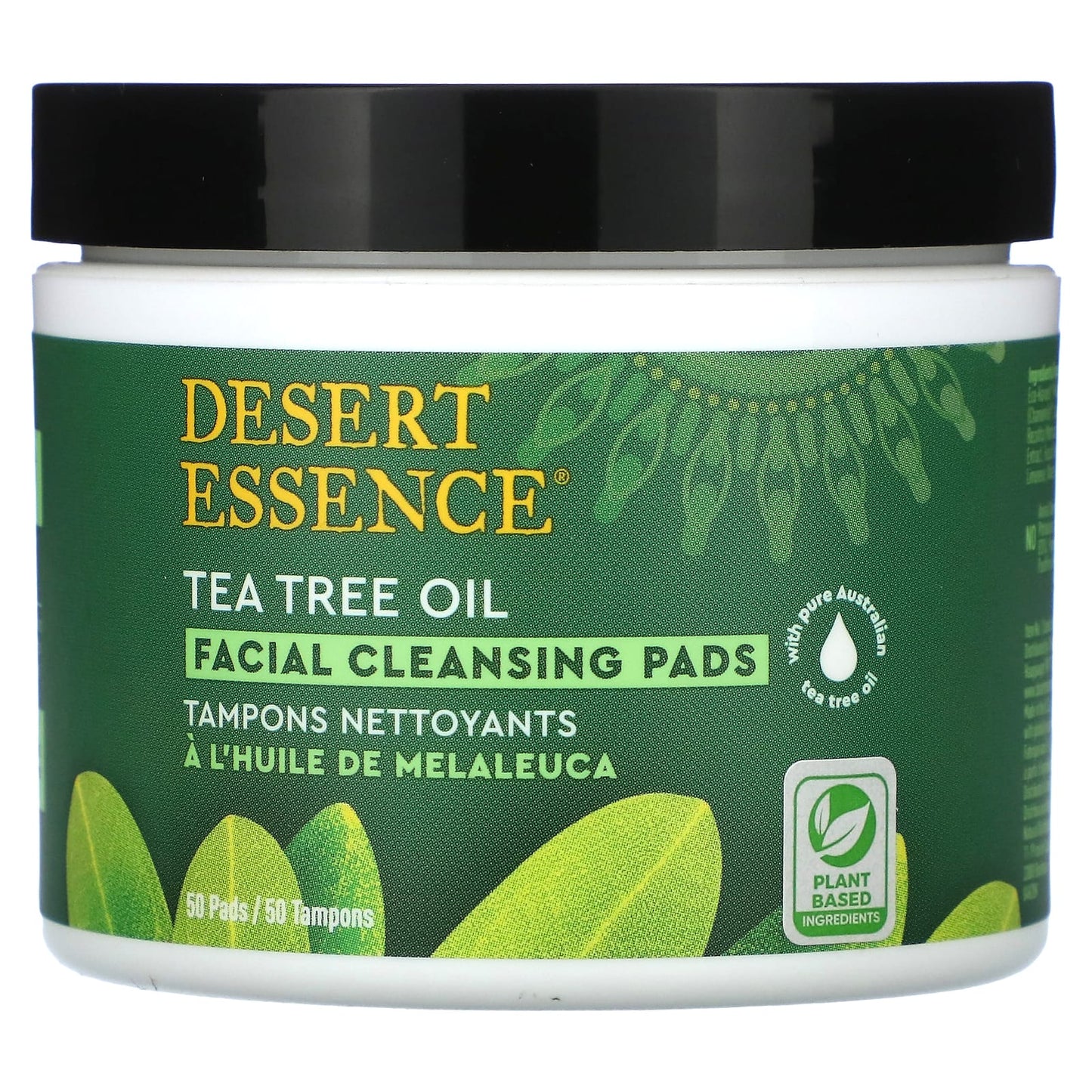 Desert Essence-Facial Cleansing Pads-Tea Tree Oil-50 Pads