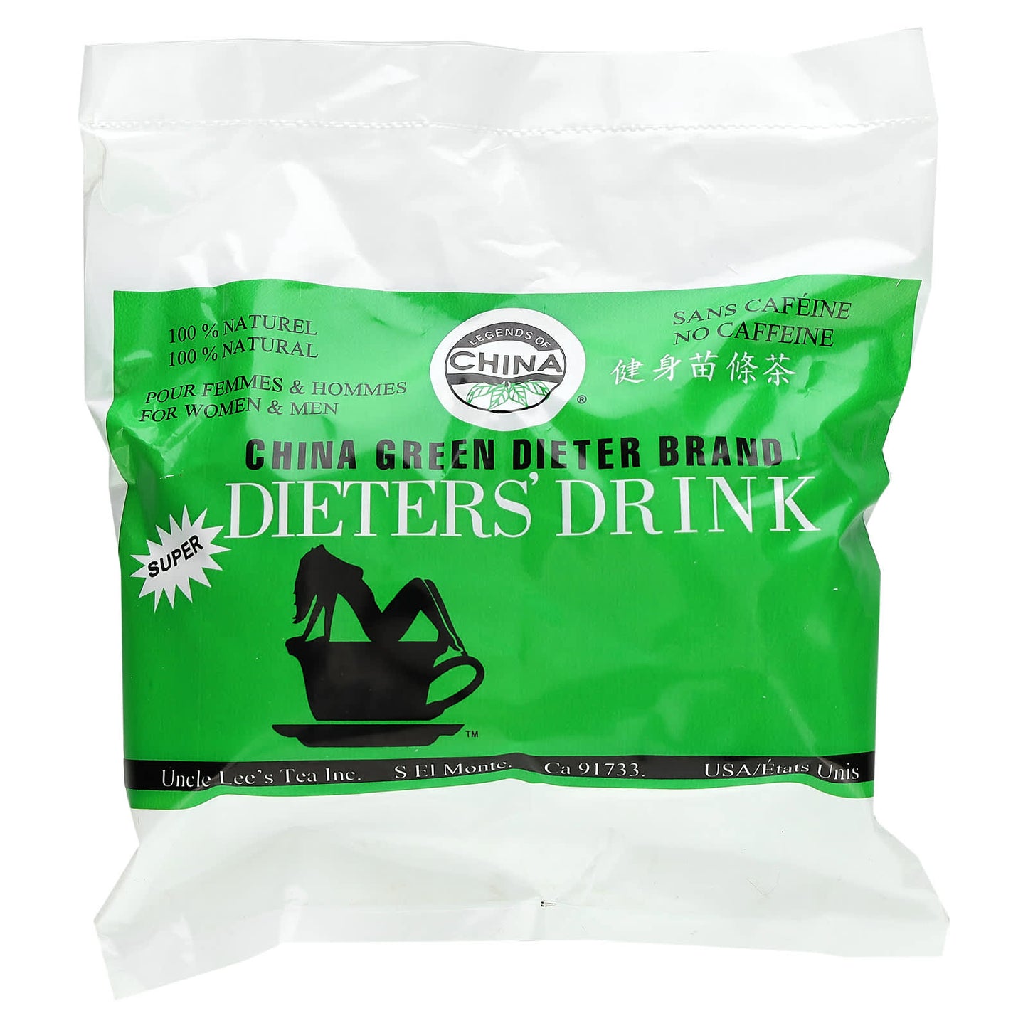 Uncle Lee's Tea, Dieter's 100% Natural Herbal Drink, No Caffeine, 30 Tea Bags, 2.12 oz (60 g)