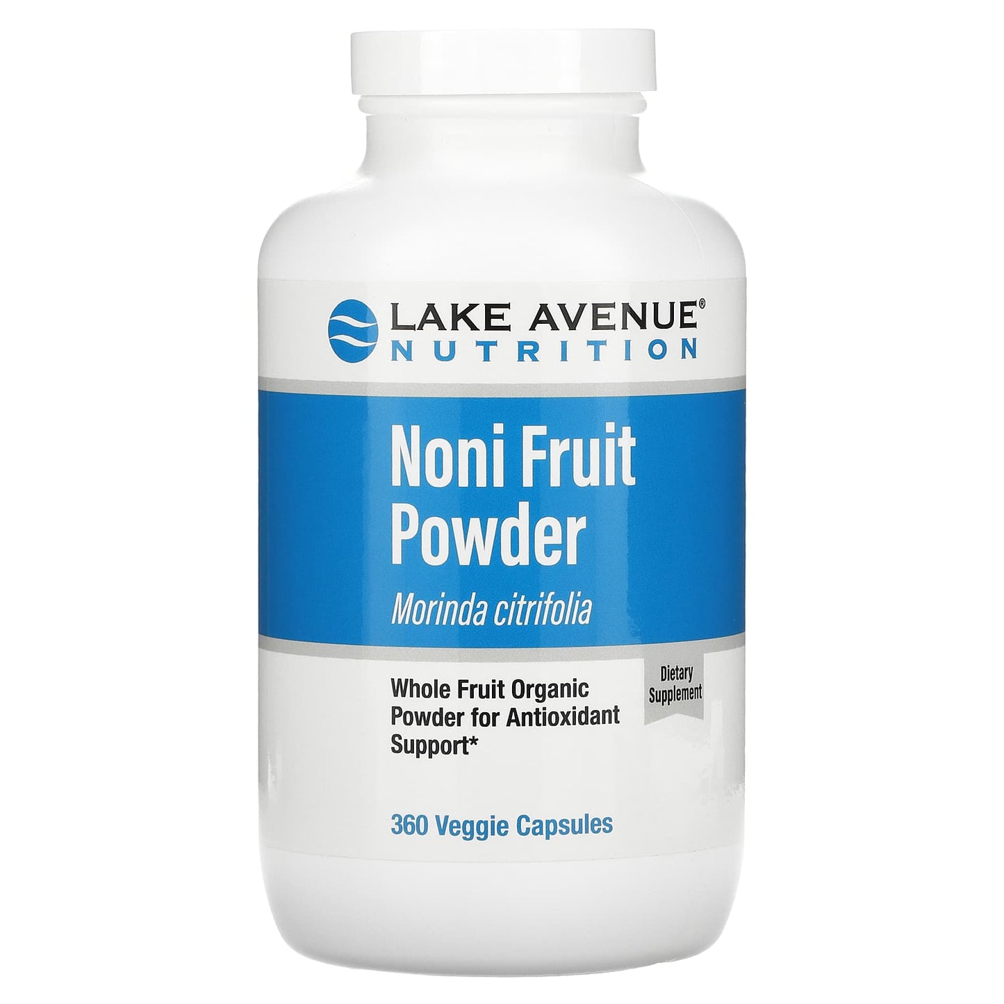 Lake Avenue Nutrition-Noni Fruit Powder-Organic Whole Fruit Powder-360 Veggie Capsules