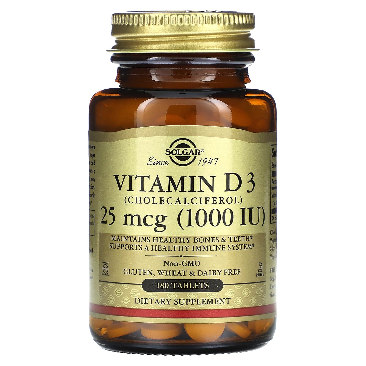 Solgar-Vitamin D3-25 mcg (1,000 IU)-180 Tablets