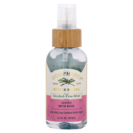 Humphreys-Witch Hazel-Alcohol-Free Mist with Rose-3.3 fl oz (97 ml)