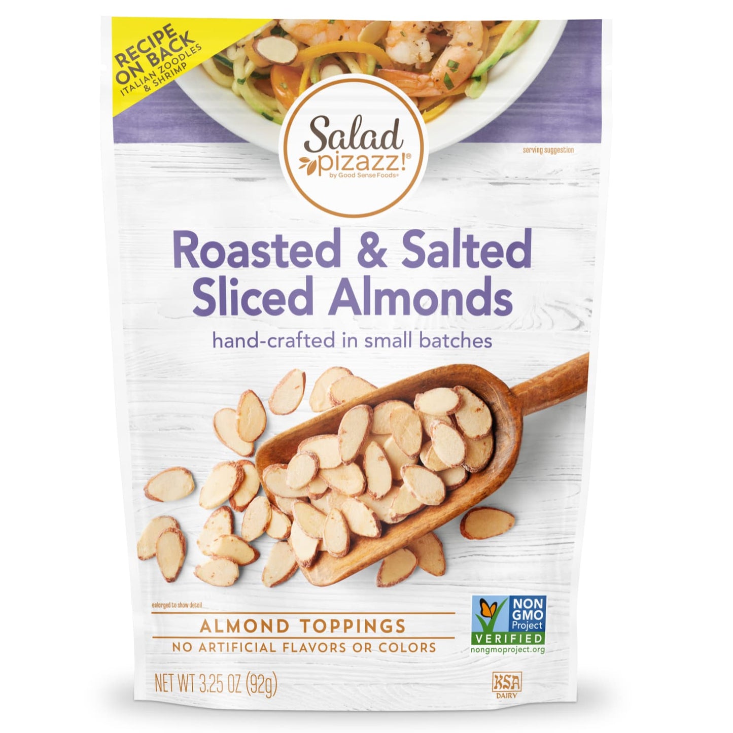 Salad Pizazz!-Almond Toppers-Roasted & Salted Sliced Almonds-3.25 oz (92 g)