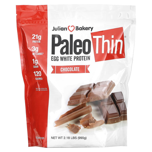 Julian Bakery-Paleo Thin-Egg White Protein-Chocolate-2.18 lbs (990 g)