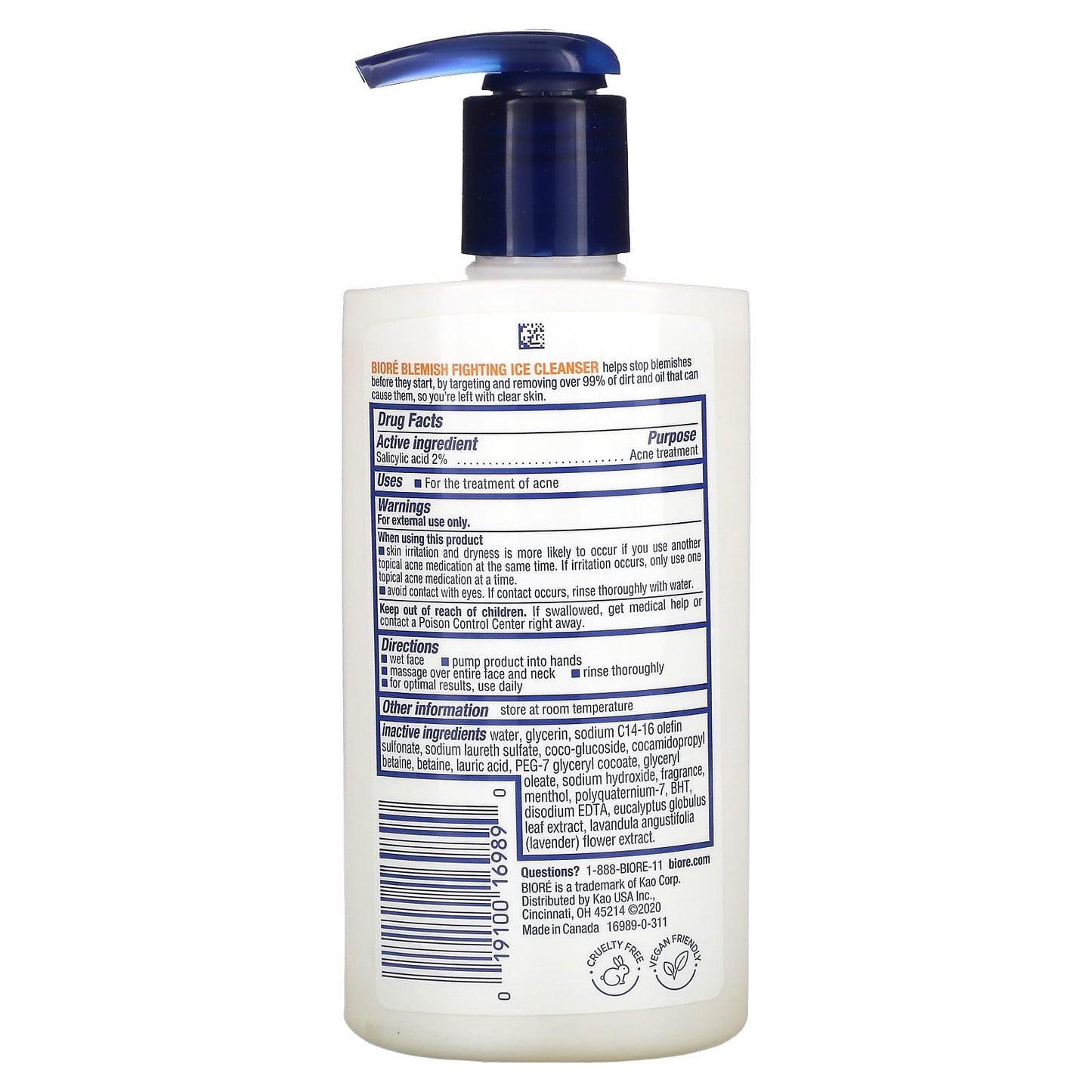 Biore, Blemish Fighting Ice Cleanser, 6.77 fl oz (200 ml)