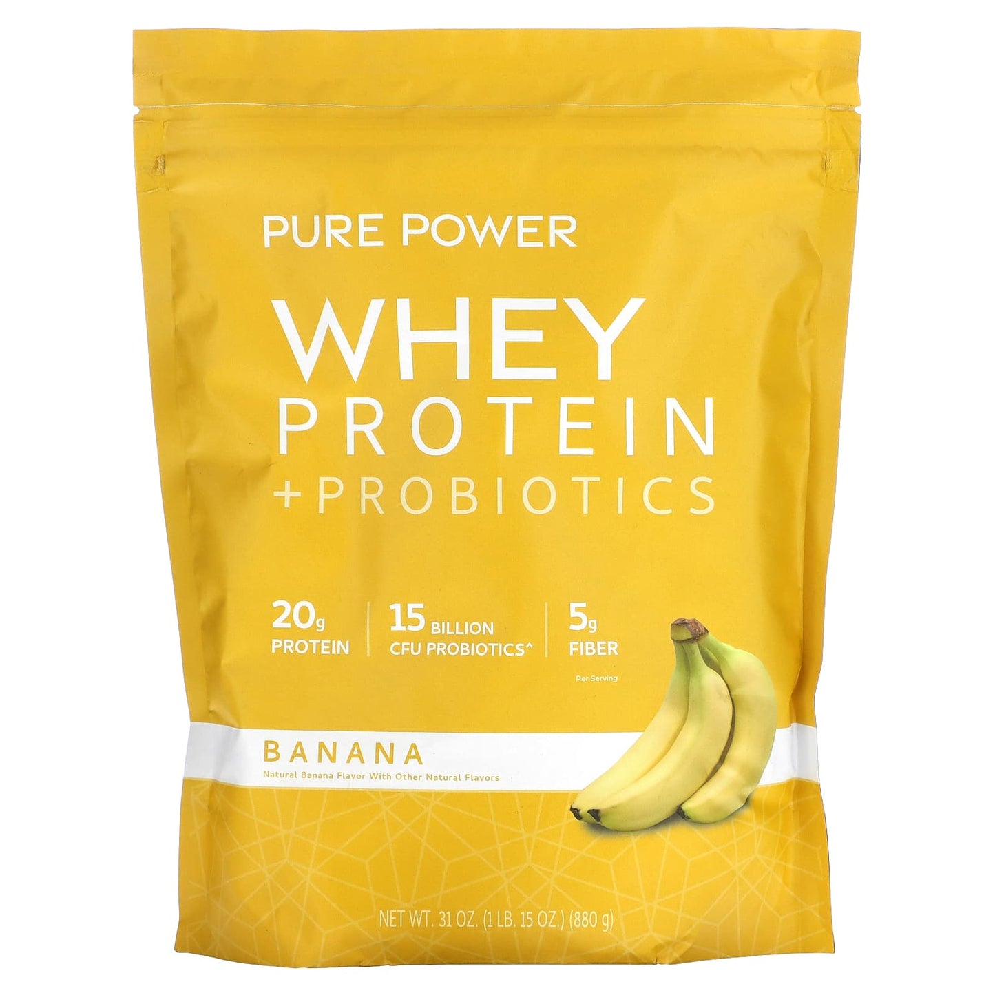 Dr. Mercola-Pure Power-Whey Protein + Probiotics-Banana-1 lb 15 oz (880 g)