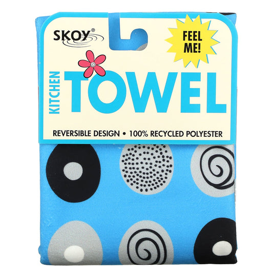 Skoy-Kitchen Towel-Double Sided Circle Print-Blue-1 Towel
