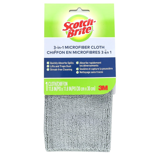 Scotch-Brite-3-in-1 Microfiber Cloth-1 Cloth