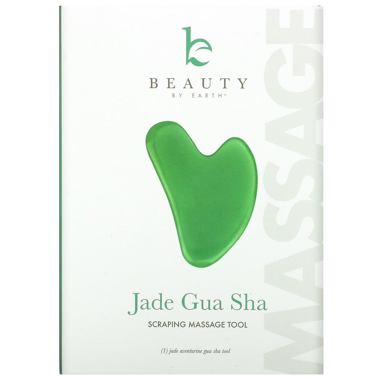 Beauty By Earth, Jade Gua Sha, Scraping Massage Tool, 1 Tool