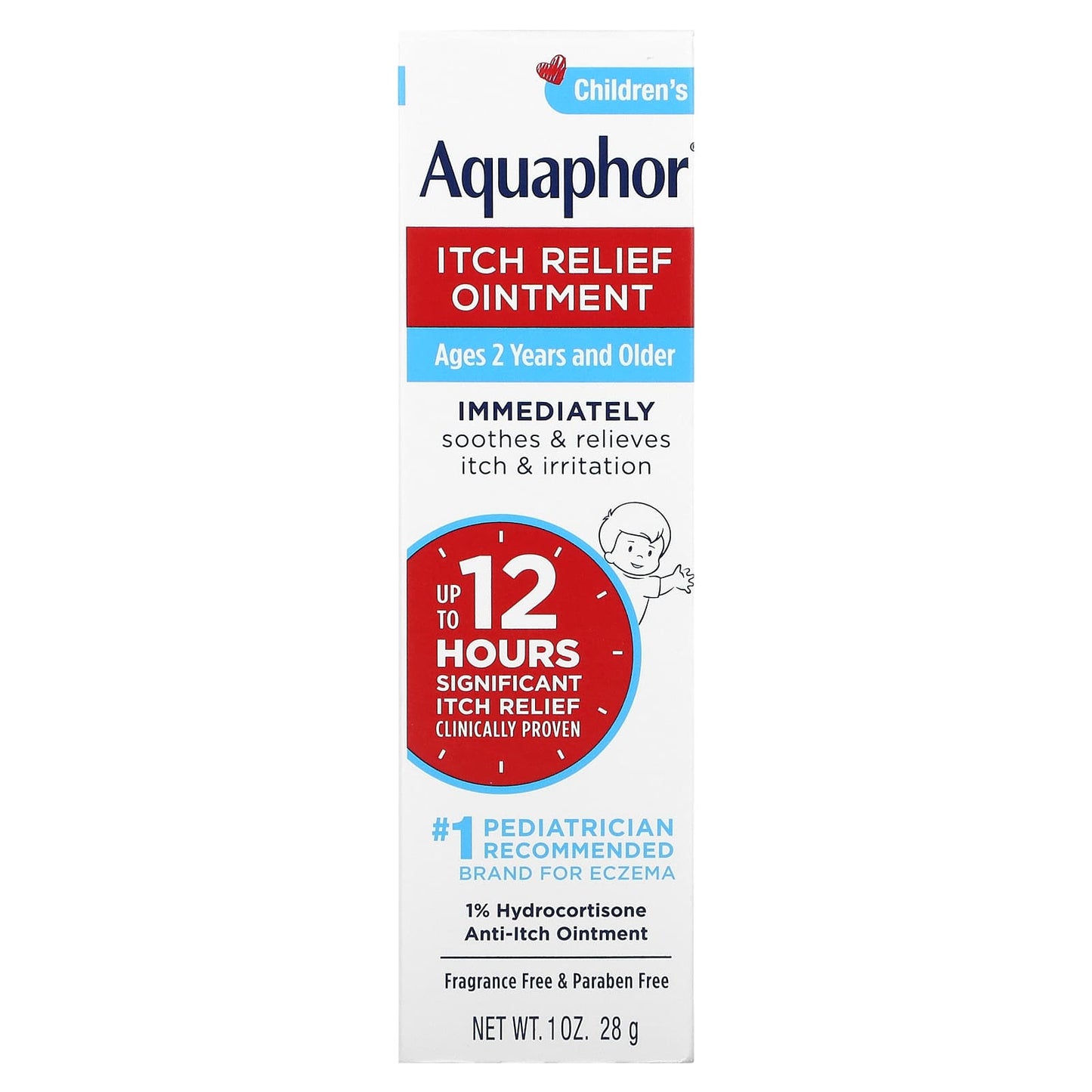 Aquaphor, Children's Itch Relief Ointment, Ages 2 Year and Older, 1 oz (28 g)