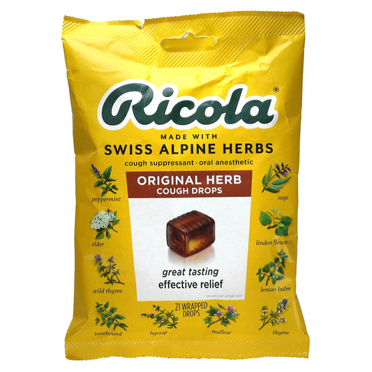 Ricola-Original Herb Cough Drops-21 Wrapped Drops