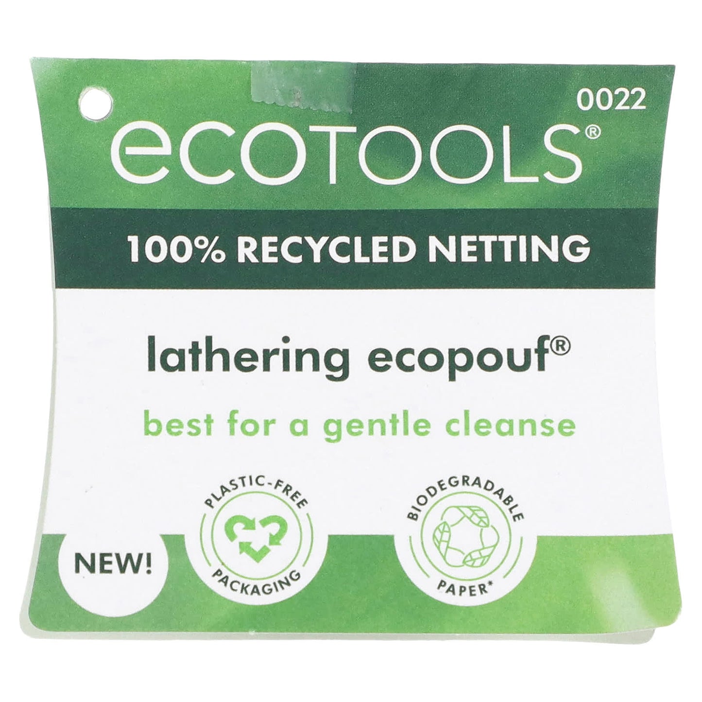 EcoTools, Lathering EcoPouf Bath Sponge, White, 1 Count