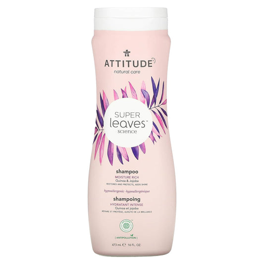 ATTITUDE-Super Leaves Science-Shampoo-Moisture Rich-Quinoa & Jojoba-16 oz (473 ml)