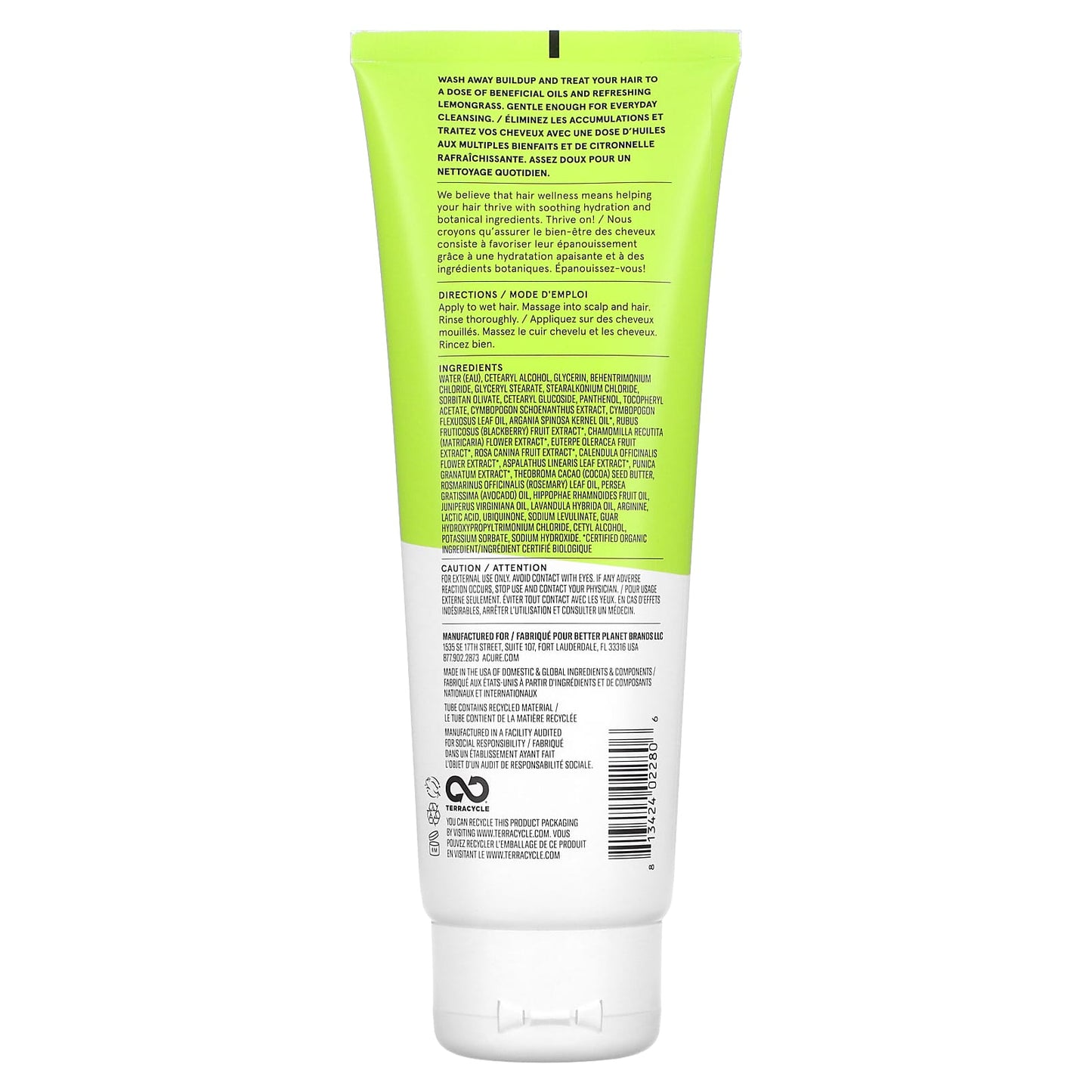 ACURE, Curiously Clarifying Conditioner, Lemongrass & Argan, 8 fl oz (236.5 ml)