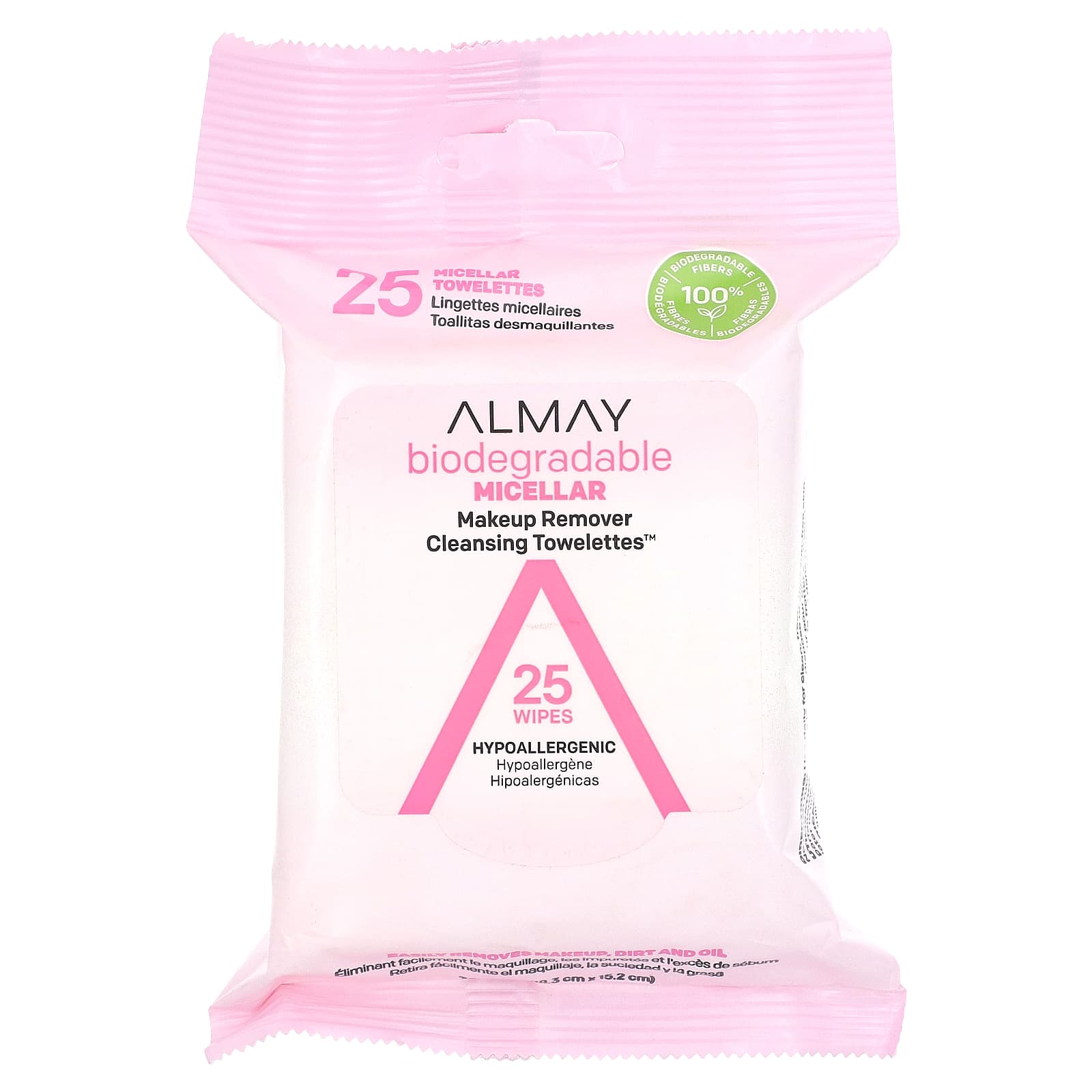 Almay-Makeup Remover Cleansing Towelettes-With Micellar -25 Wipes