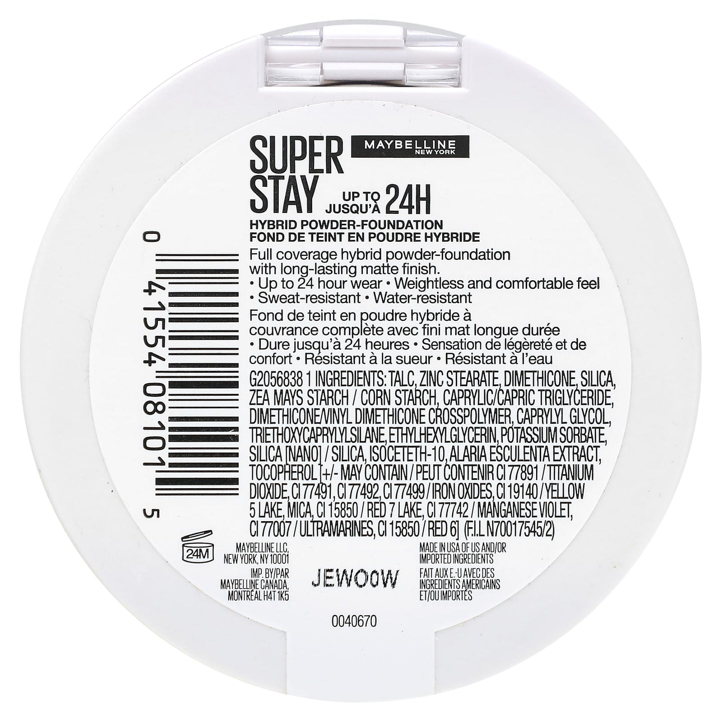 Maybelline, Super Stay, Hybrid Powder-Foundation, 312, 0.21 oz (6 g)