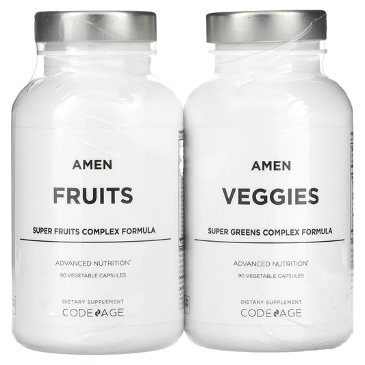 Codeage-Amen-Fruits & Veggies-2 Bottles-180 Vegetable Capsules