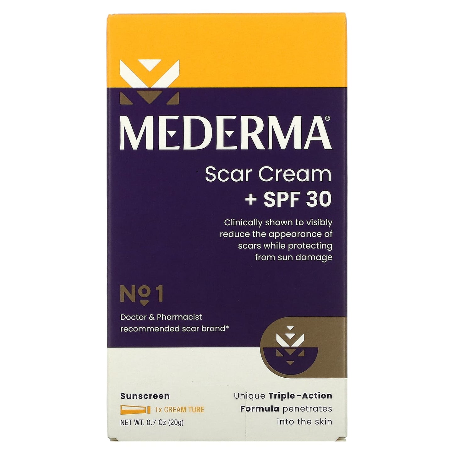 Mederma, Scar Cream + SPF 30, 0.7 oz (20 g)