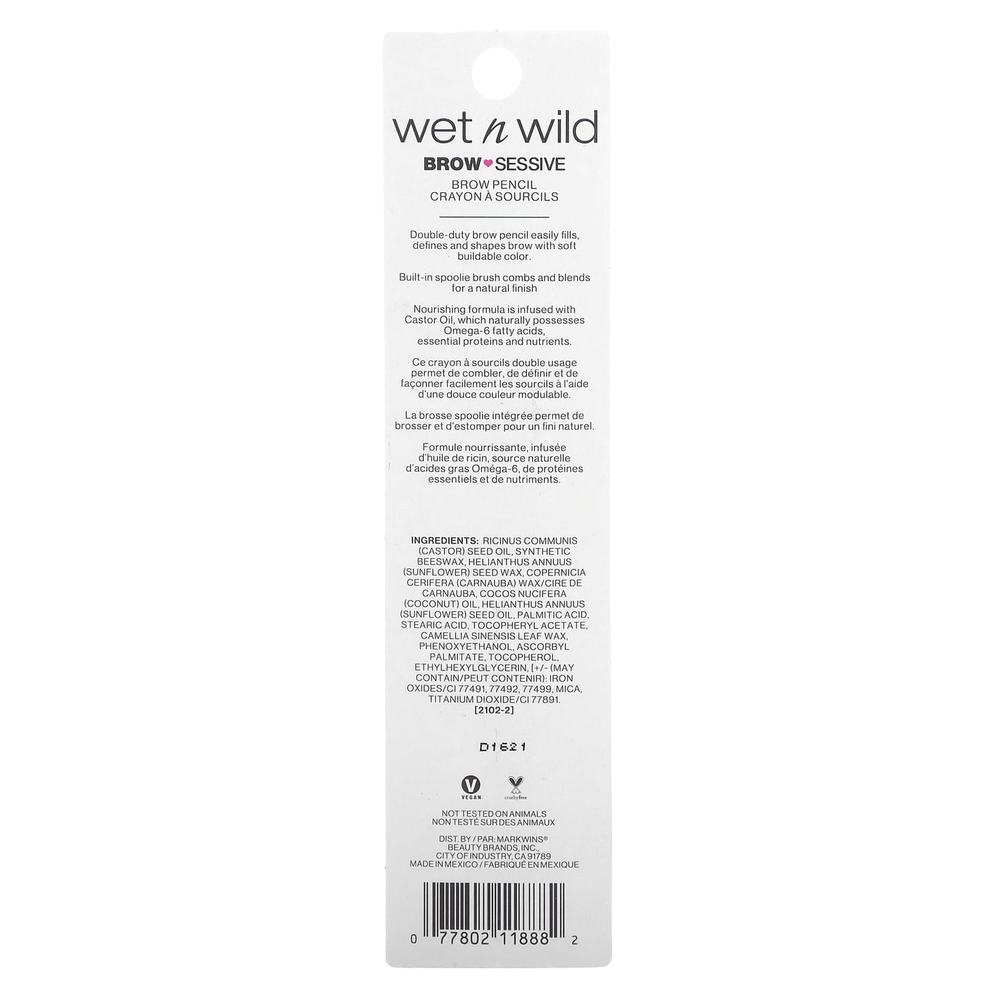 wet n wild, Brow Sessive Pencil, 1111888 Taupe, 0.02 oz (0.7 g)