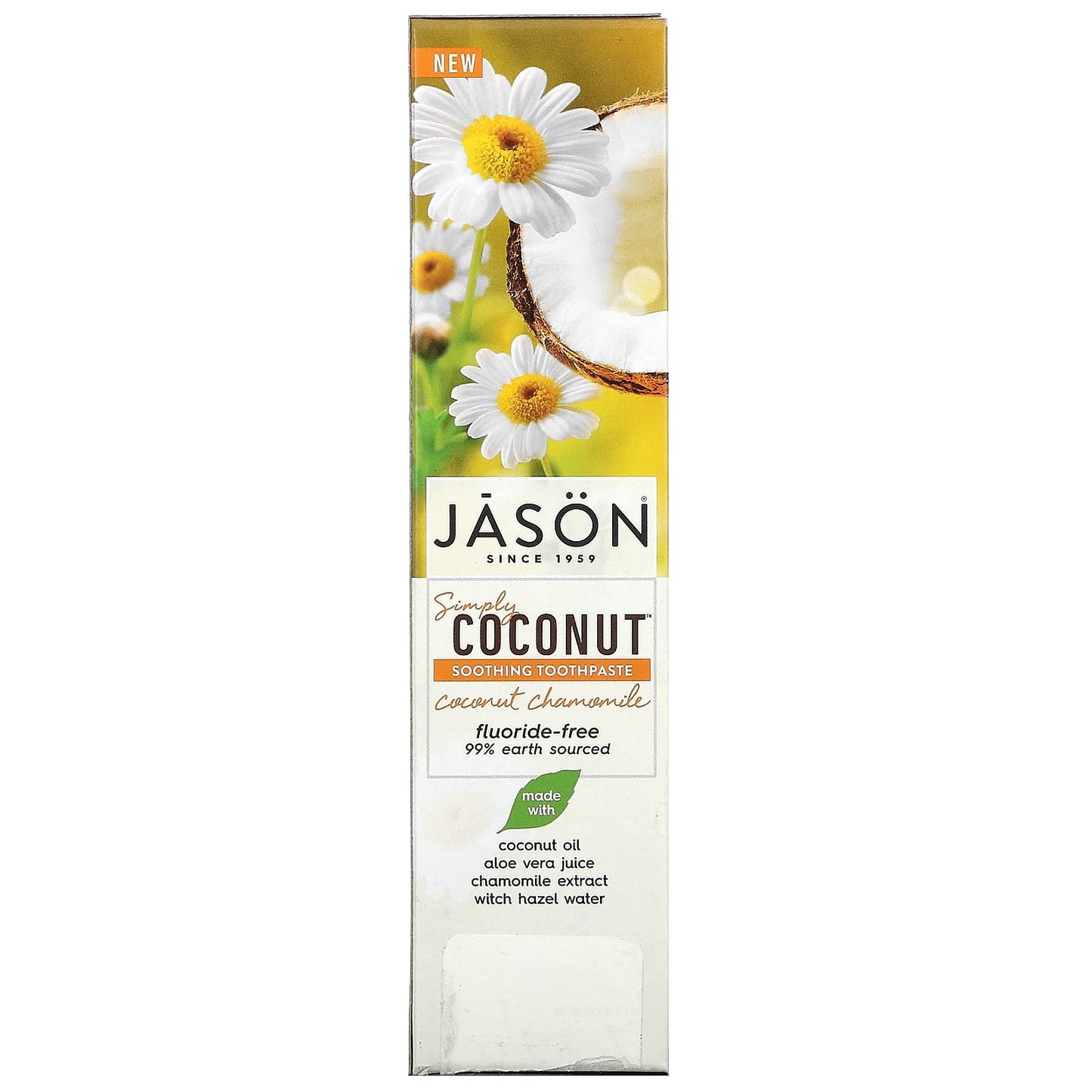 Jason Natural, Simply Coconut, Soothing Toothpaste, Coconut Chamomile, 4.2 oz (119 g)