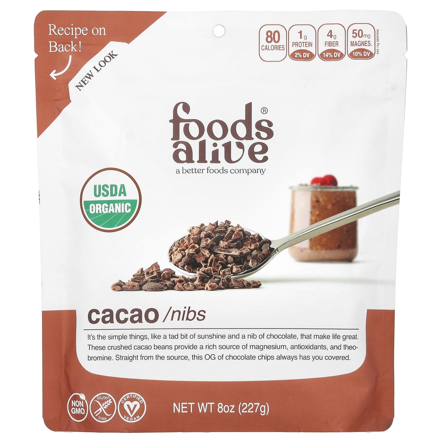 Foods Alive-Cacao Nibs-8 oz (227 g)