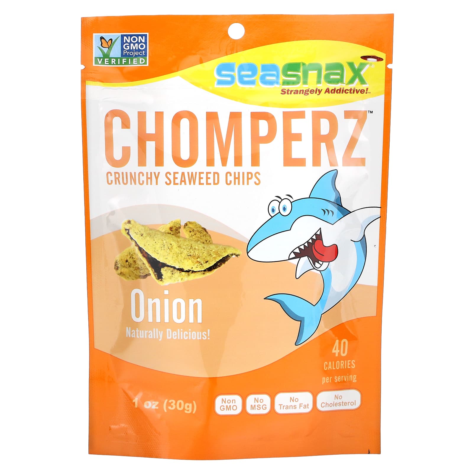 SeaSnax-Chomperz-Crunchy Seaweed Chips-Onion-1 oz (30 g)