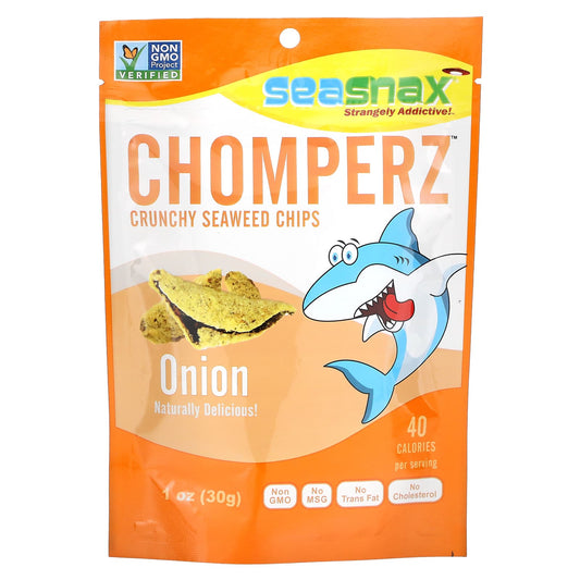 SeaSnax-Chomperz-Crunchy Seaweed Chips-Onion-1 oz (30 g)