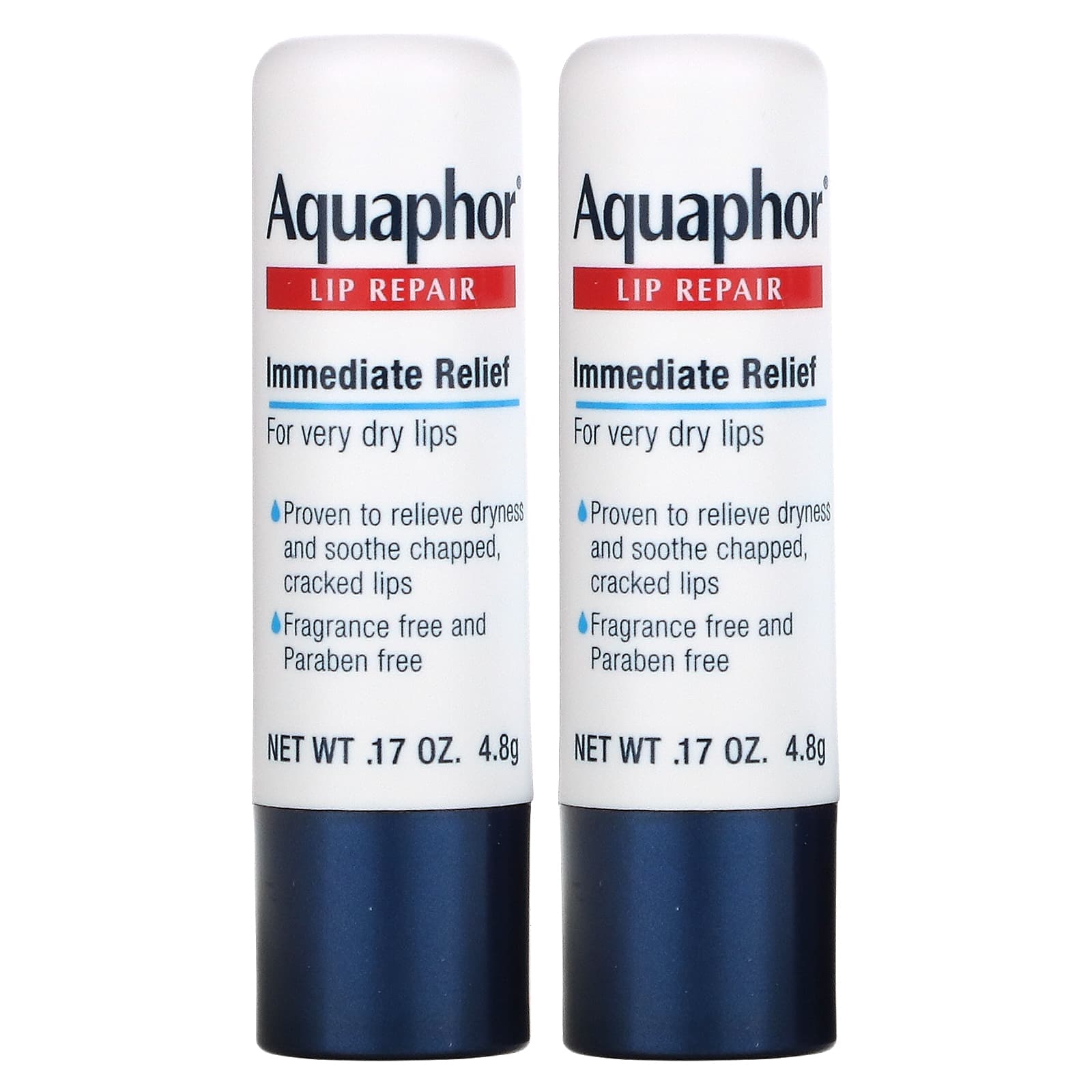 Aquaphor-Lip Repair Stick-Immediate Relief-2 Sticks-0.17 oz (4.8 g)