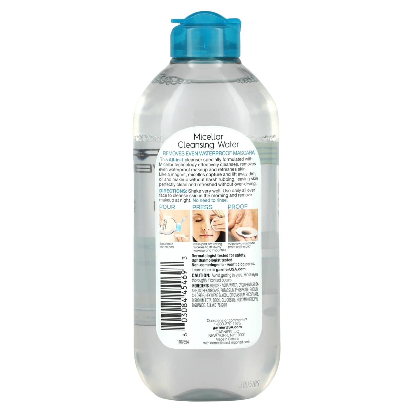 Garnier, SkinActive, Micellar Cleansing Water, Waterproof, 13.5 fl oz (400 ml)