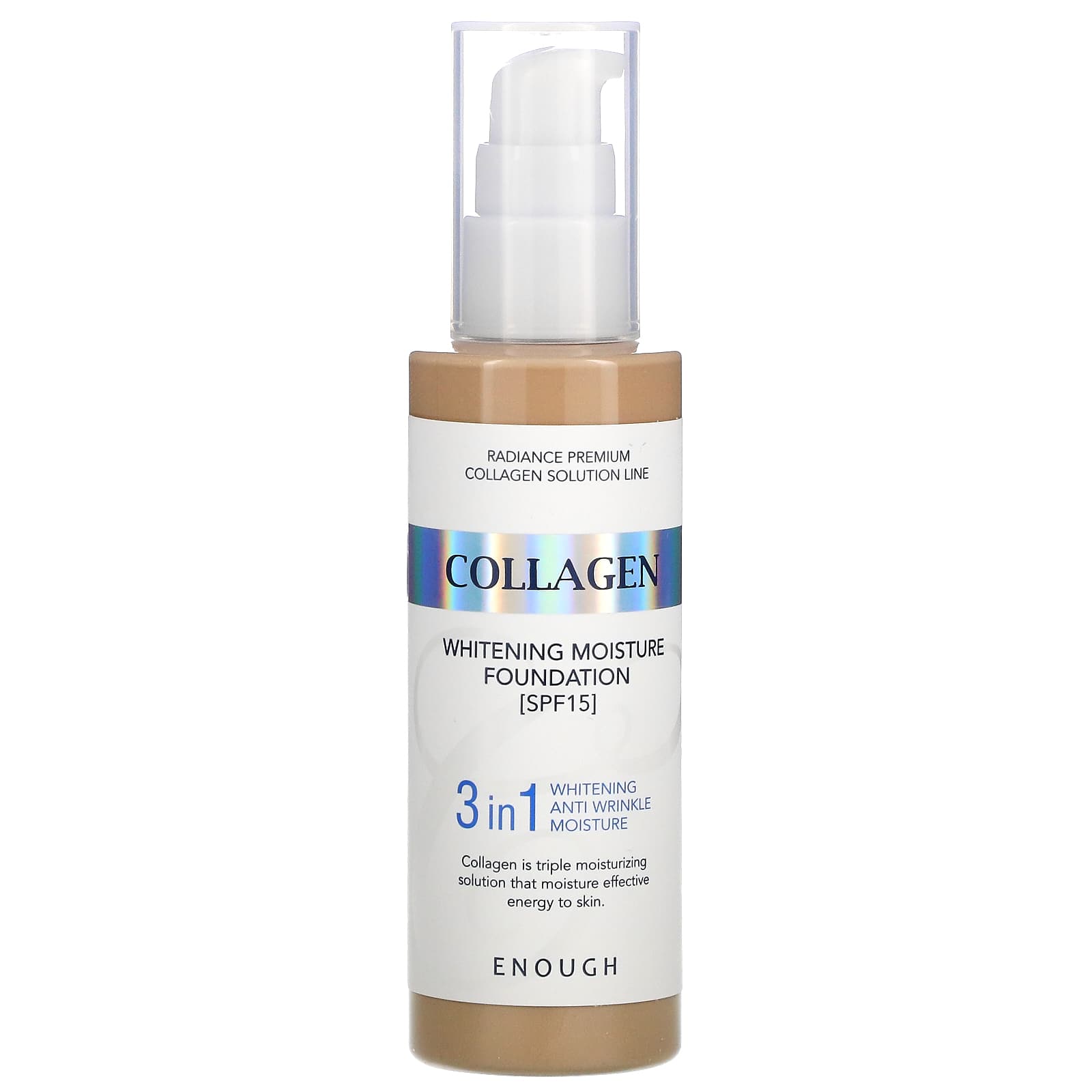 Enough-Collagen-Whitening Moisture Foundation-SPF 15-#21-3.38 fl oz (100 ml)