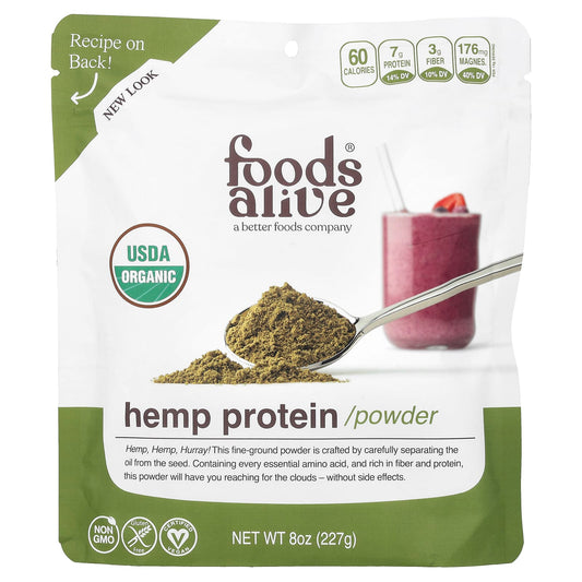 Foods Alive-Hemp Protein Powder-8 oz (227 g)