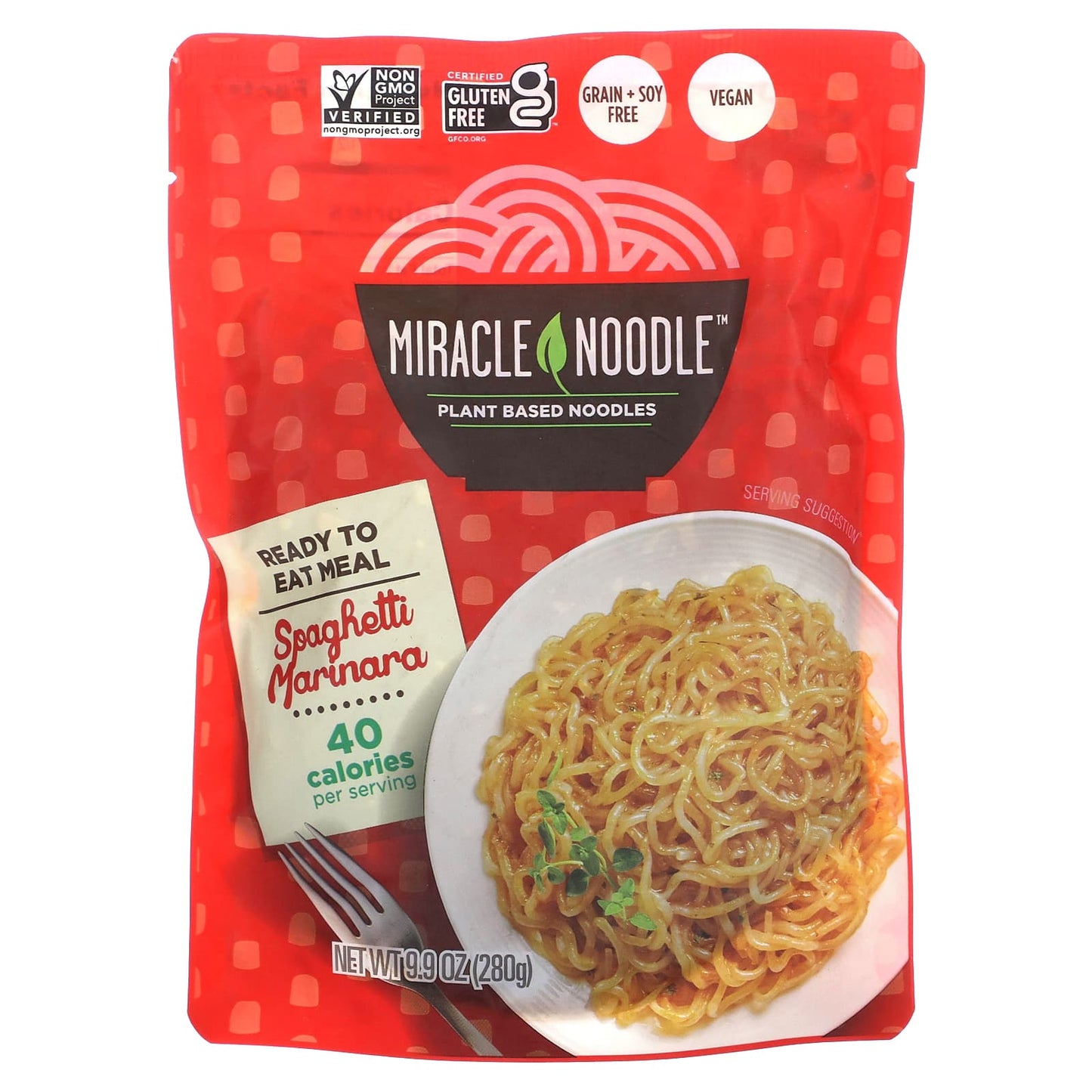 Miracle Noodle-Ready-to-Eat Meal-Spaghetti Marinara-9.9 oz (280 g)