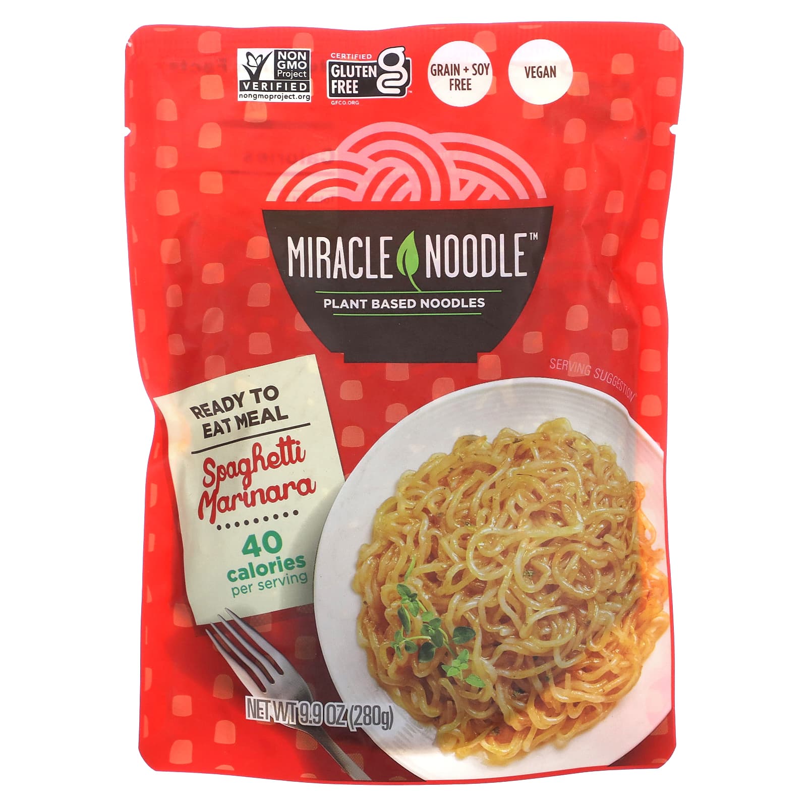 Miracle Noodle-Ready-to-Eat Meal-Spaghetti Marinara-9.9 oz (280 g)