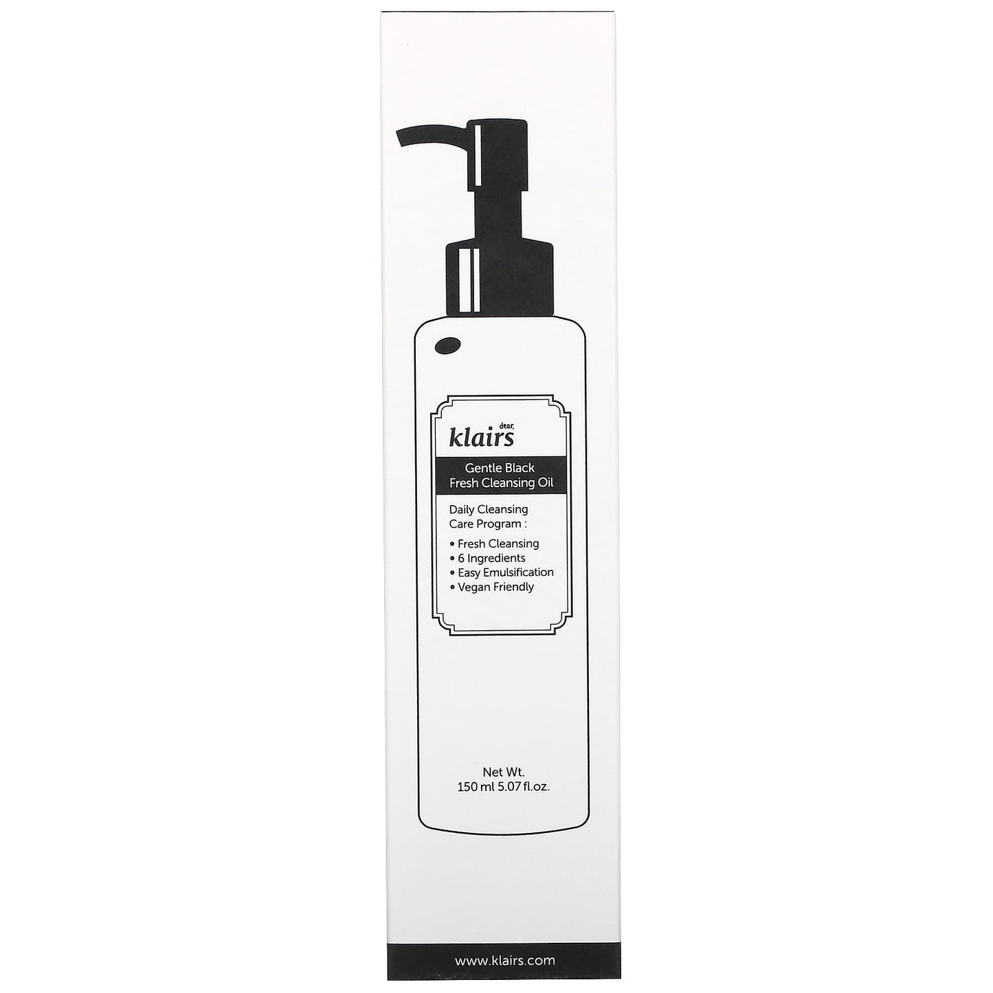 Dear, Klairs, Gentle Black Fresh Cleansing Oil, 5.07 fl oz (150 ml)