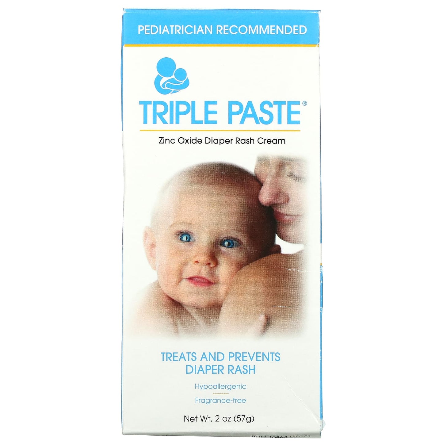 Triple Paste, Zinc Oxide Diaper Rash Cream, Fragrance-Free, 2 oz (57 g)