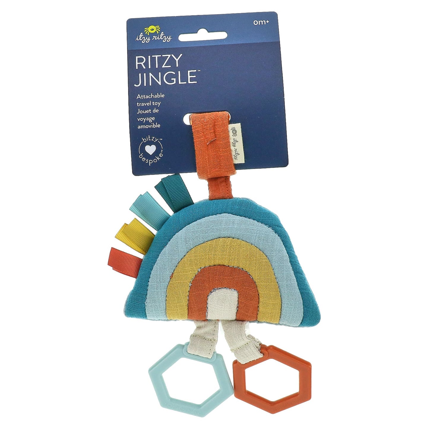 itzy ritzy-Ritzy Jingle-Attachable Travel Toy-0+ Months-Rainbow-1 Toy